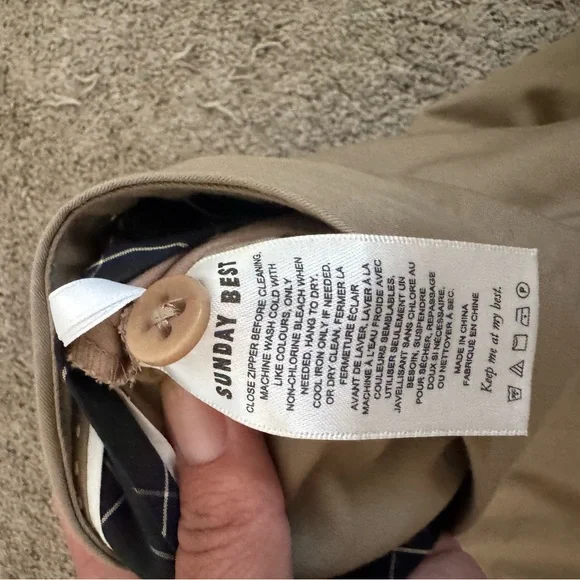 Aritzia Sunday Best Charlie Wide Leg Trousers Taupe Beige Size 8 - Picture 6 of 10